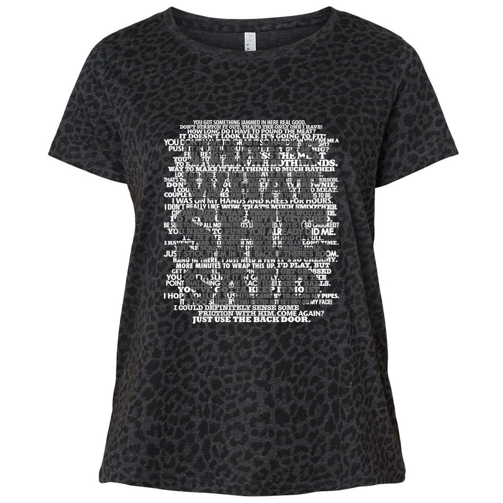 Ladies Curvy Jersey - B5V21XDV - Black Leopard - 11