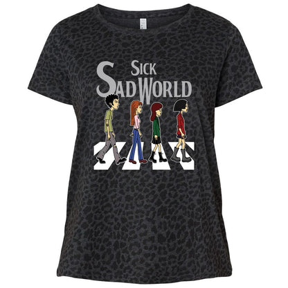 Ladies Curvy Jersey - SXDXLWVY - Black Leopard - 11