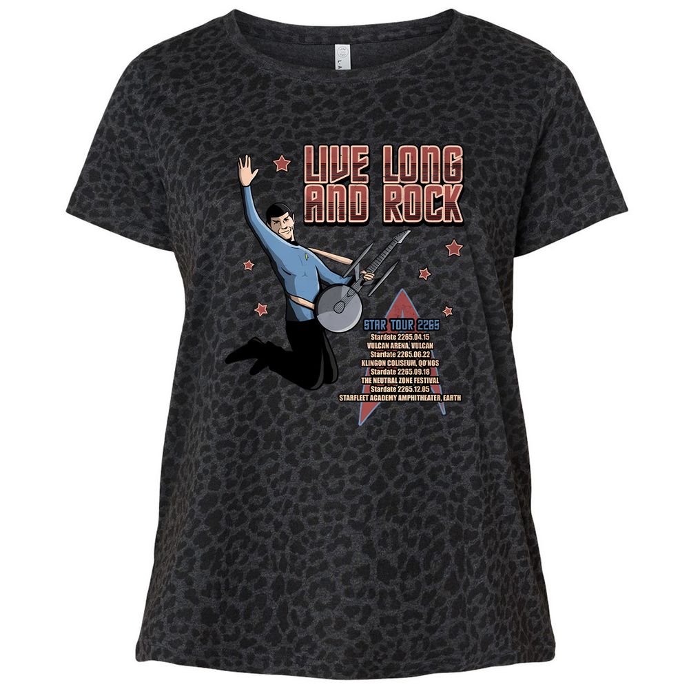 Ladies Curvy Jersey - 4NE1EP5L - Black Leopard - 11