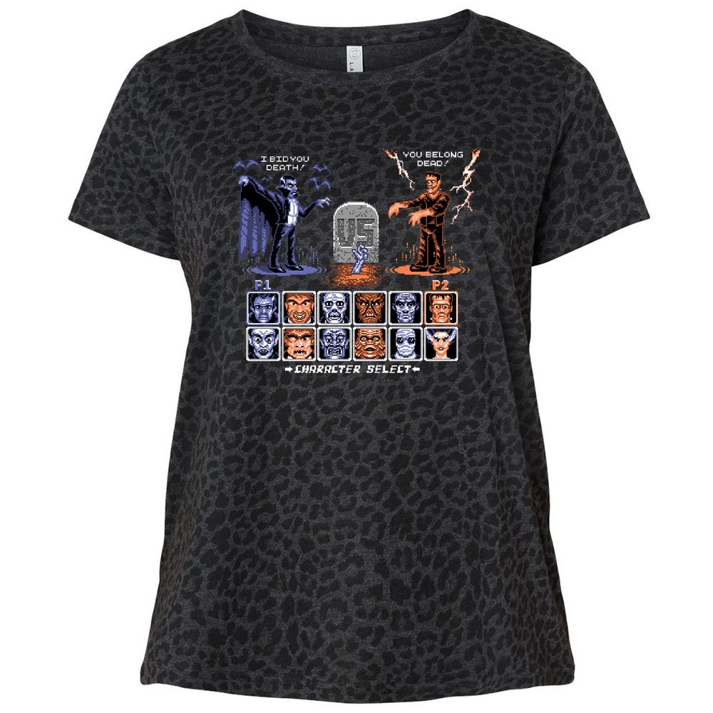 Ladies Curvy Jersey - 5LNBCK8K - Black Leopard - 11