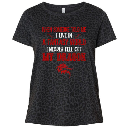 Ladies Curvy Jersey - B6SRM999 - Black Leopard - 11