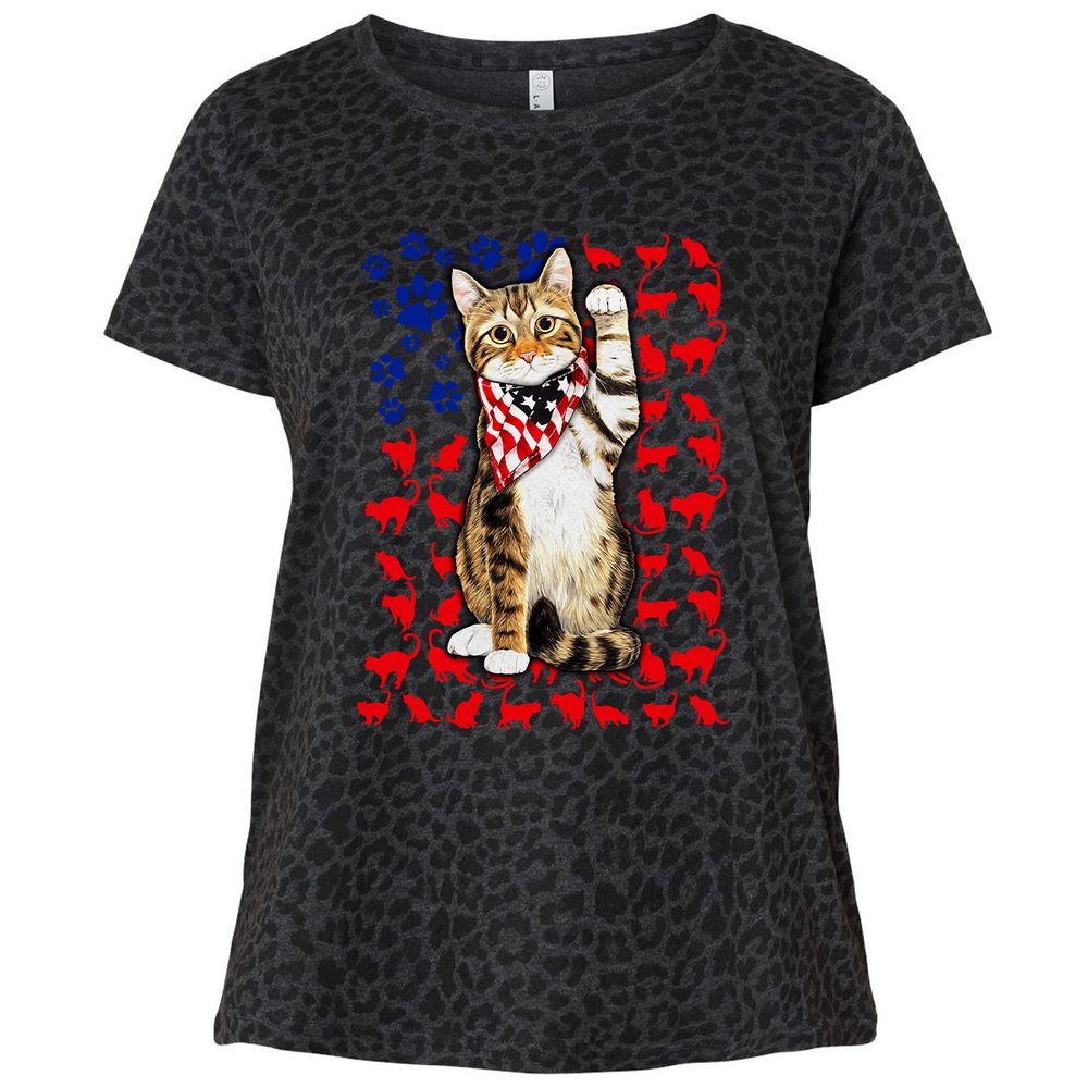 Ladies Curvy Jersey - CXTP1BED - Black Leopard - 11