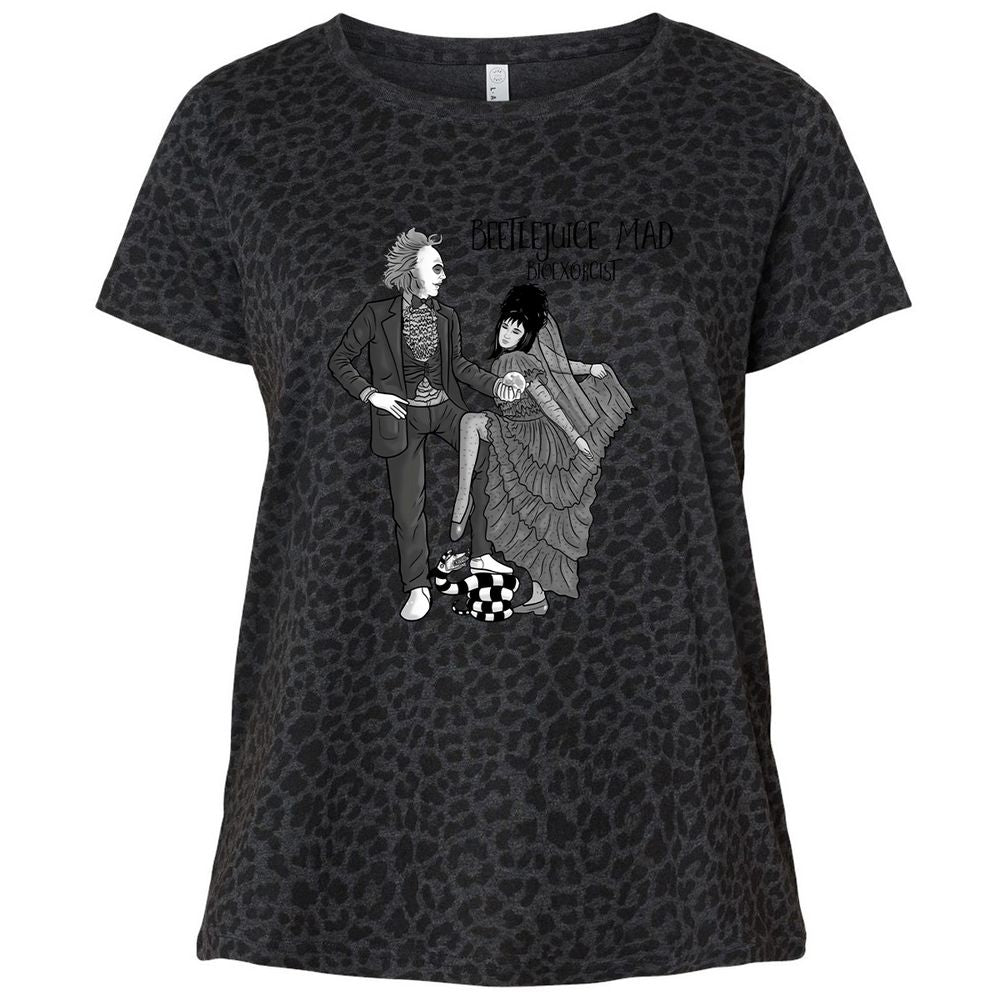 Ladies Curvy Jersey - 12QZT7GR - Black Leopard - 11