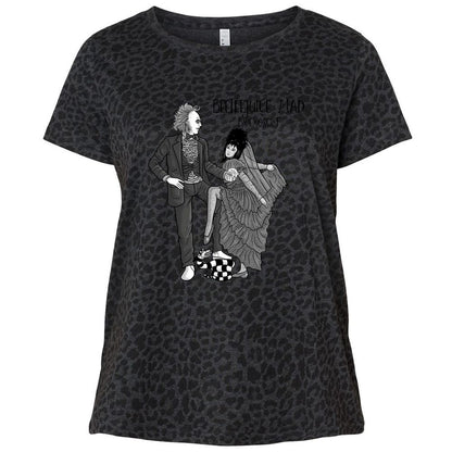 Ladies Curvy Jersey - 12QZT7GR - Black Leopard - 11