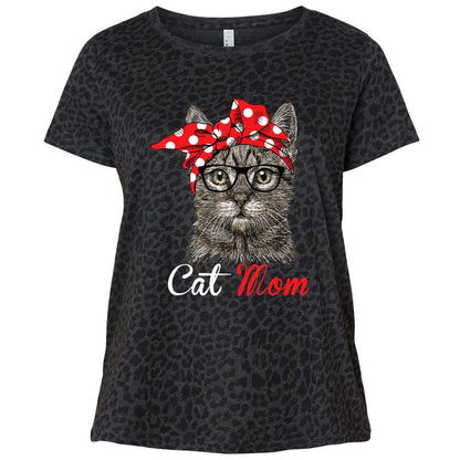 Ladies Curvy Jersey - 17TUHYF5 - Black Leopard - 11