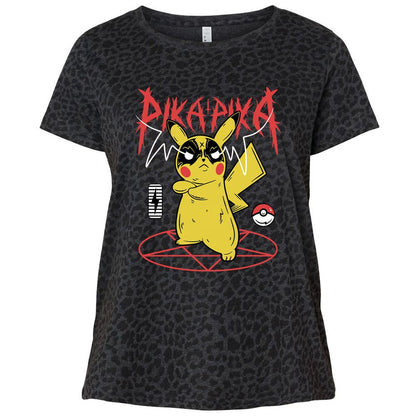 Ladies Curvy Jersey - NHMKW84F - Black Leopard - 11