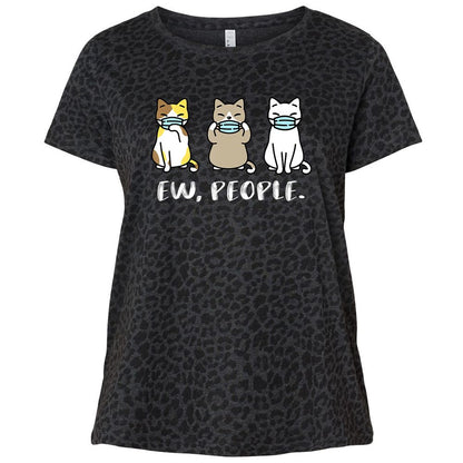 Ladies Curvy Jersey - YXT9HSV2 - Black Leopard - 11