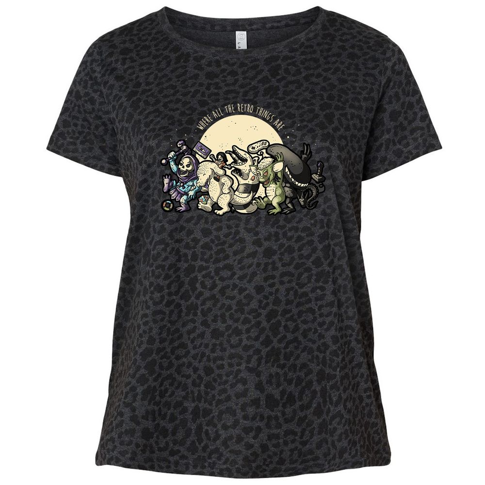 Ladies Curvy Jersey - AUMEEC95 - Black Leopard - 11