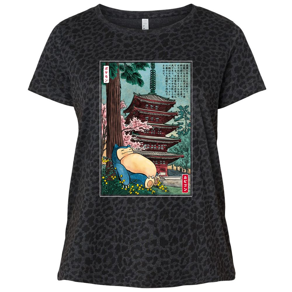 Ladies Curvy Jersey - T67YKWNW - Black Leopard - 11