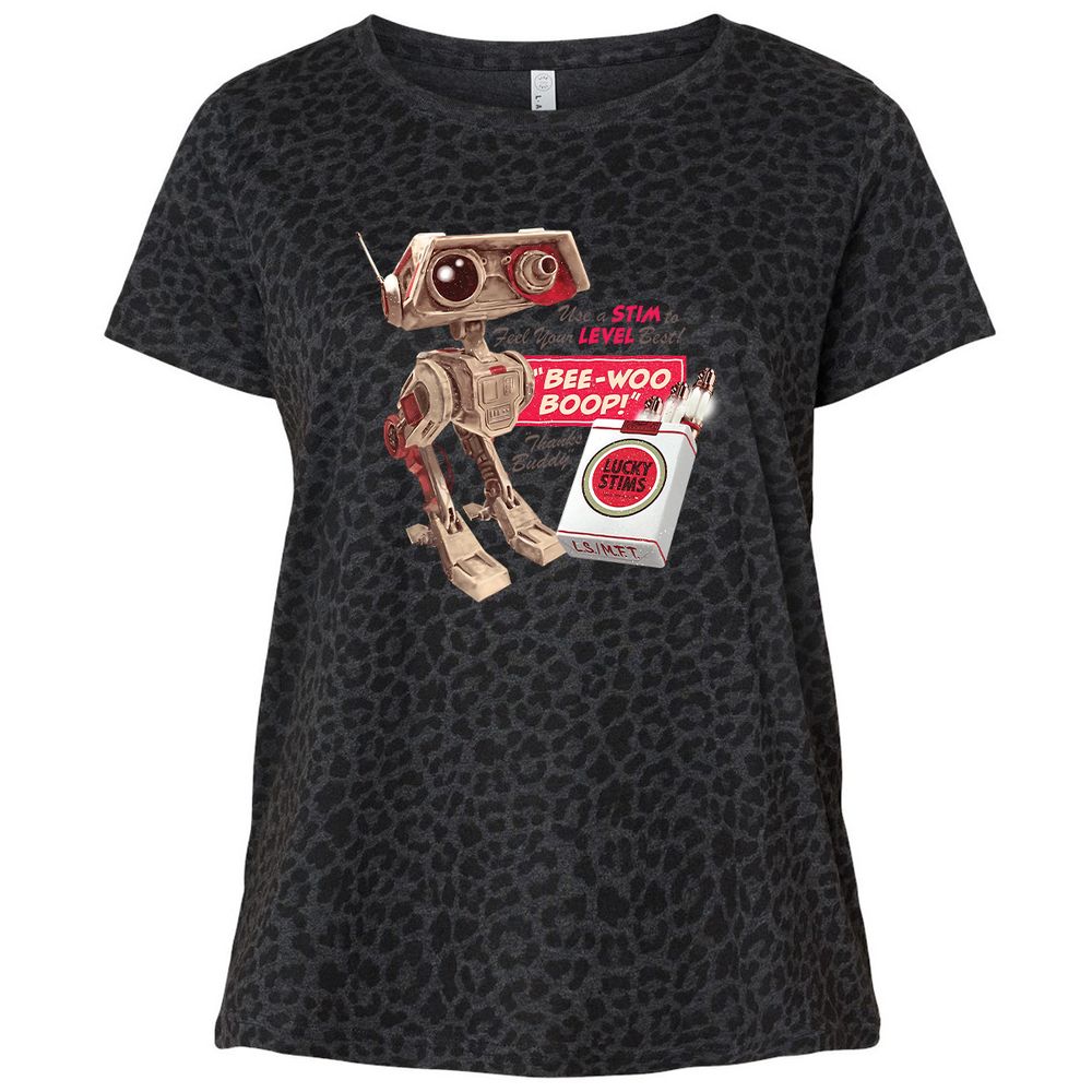 Ladies Curvy Jersey - 9458HG7V - Black Leopard - 11