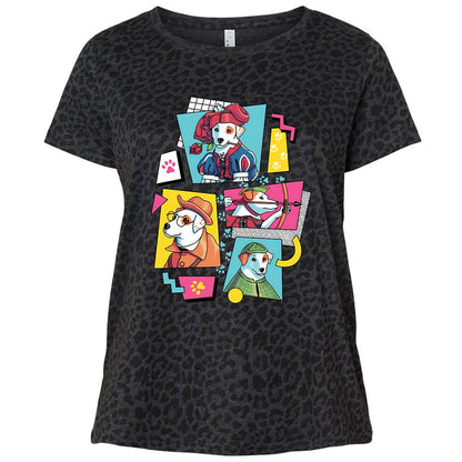 Ladies Curvy Jersey - 9WYRC8QH - Black Leopard - 11