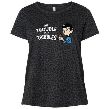 Ladies Curvy Jersey - SGQXUHA4 - Black Leopard - 11