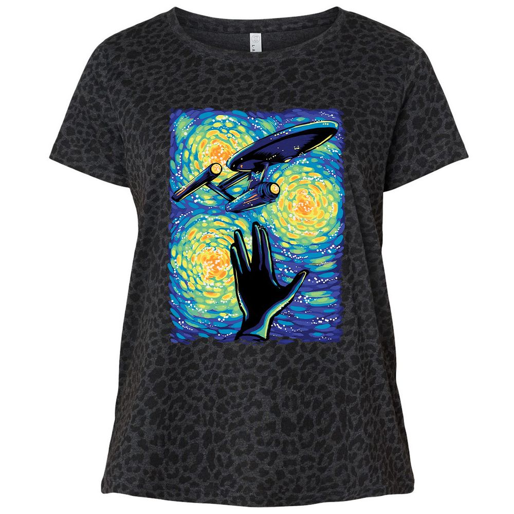 Ladies Curvy Jersey - E9J15BFC - Black Leopard - 11