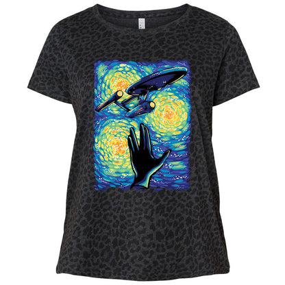 Ladies Curvy Jersey - E9J15BFC - Black Leopard - 11