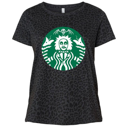 Ladies Curvy Jersey - UD6DYZZE - Black Leopard - 11