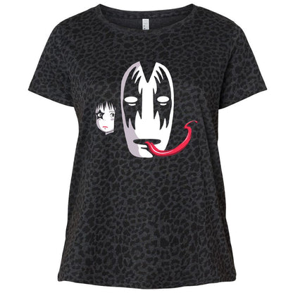 Ladies Curvy Jersey - 7FR9D7JK - Black Leopard - 11