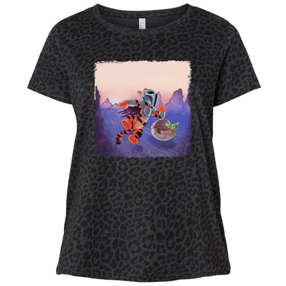 Ladies Curvy Jersey - KHTWFBDH - Black Leopard - 11