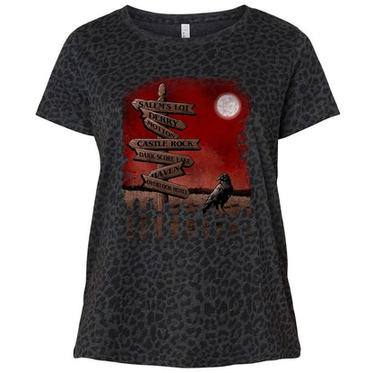 Ladies Curvy Jersey - N39MYGDF - Black Leopard - 11