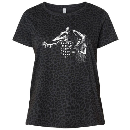 Ladies Curvy Jersey - 5WTKU82J - Black Leopard - 11