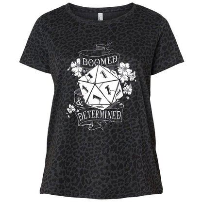 Ladies Curvy Jersey - UQ57P55C - Black Leopard - 11