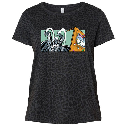 Ladies Curvy Jersey - NBKN6UG8 - Black Leopard - 11