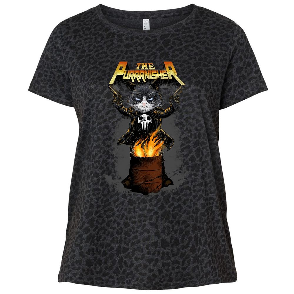 Ladies Curvy Jersey - T8YV5QEQ - Black Leopard - 11