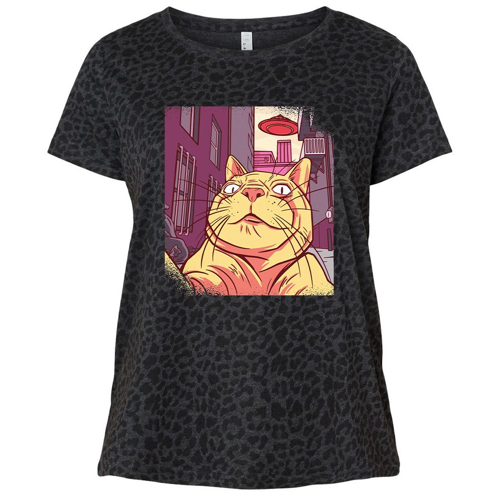 Ladies Curvy Jersey - 1AXLGEYX - Black Leopard - 11