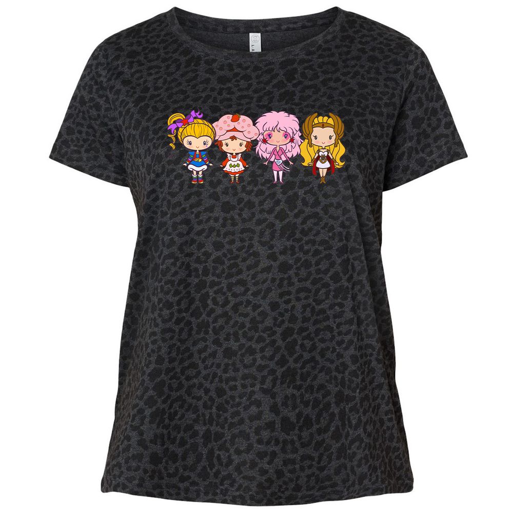 Ladies Curvy Jersey - E6QAALBE - Black Leopard - 11