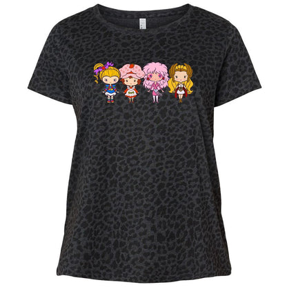 Ladies Curvy Jersey - E6QAALBE - Black Leopard - 11