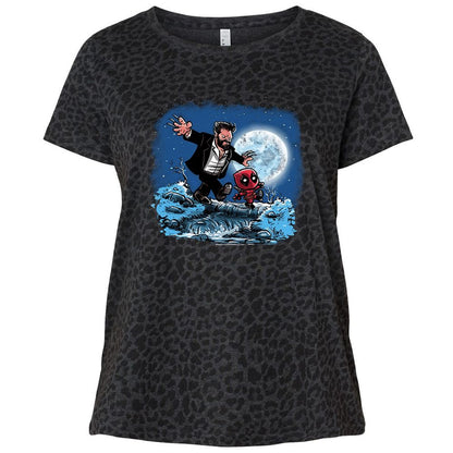 Ladies Curvy Jersey - 79XVN2CF - Black Leopard - 11