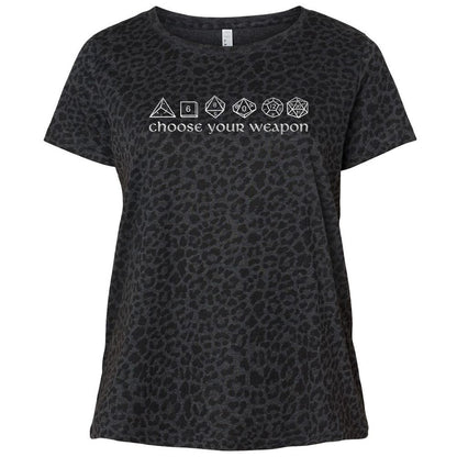 Ladies Curvy Jersey - 8TF5LHQU - Black Leopard - 11