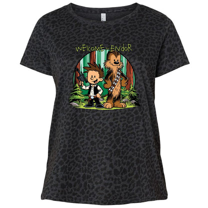 Ladies Curvy Jersey - 3W7UVUUP - Black Leopard - 11