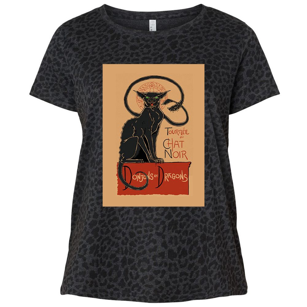 Ladies Curvy Jersey - SUDNZFDD - Black Leopard - 11