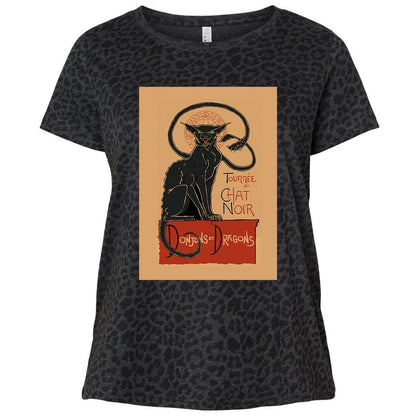 Ladies Curvy Jersey - SUDNZFDD - Black Leopard - 11