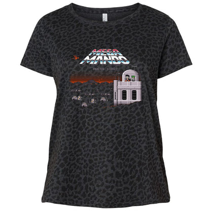 Ladies Curvy Jersey - LU78SXHG - Black Leopard - 11