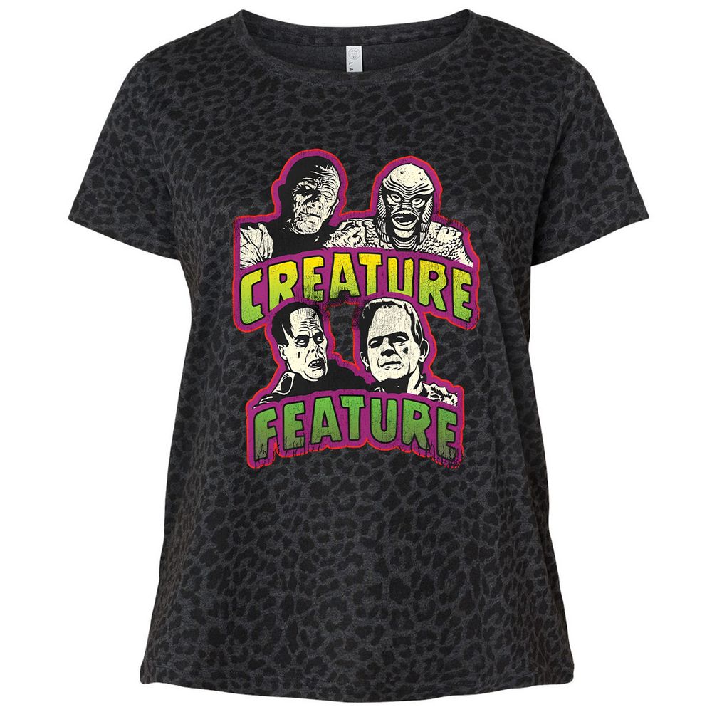 Ladies Curvy Jersey - 8A86YKJA - Black Leopard - 11