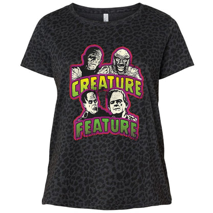 Ladies Curvy Jersey - 8A86YKJA - Black Leopard - 11