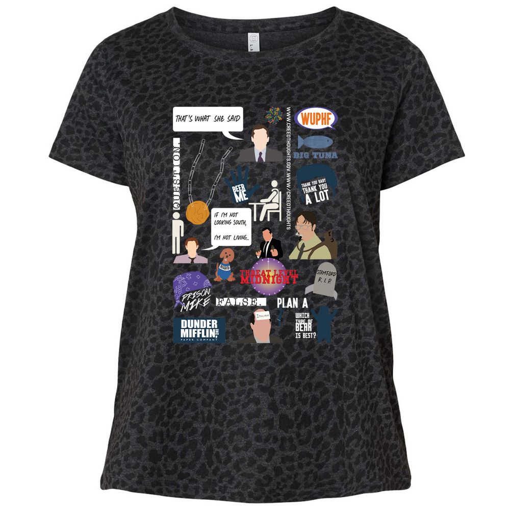 Ladies Curvy Jersey - HDEHQRV9 - Black Leopard - 11