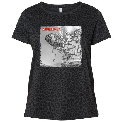 Ladies Curvy Jersey - 1AU3XS98 - Black Leopard - 11