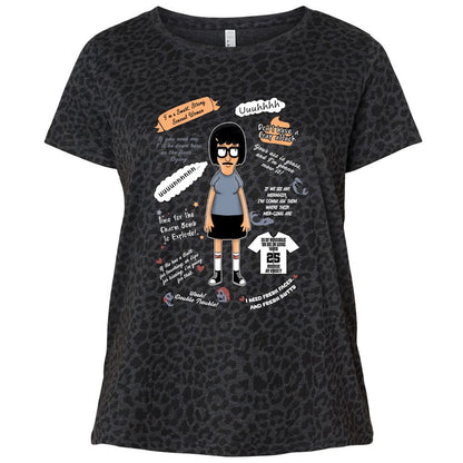 Ladies Curvy Jersey - YAVWR4SB - Black Leopard - 11