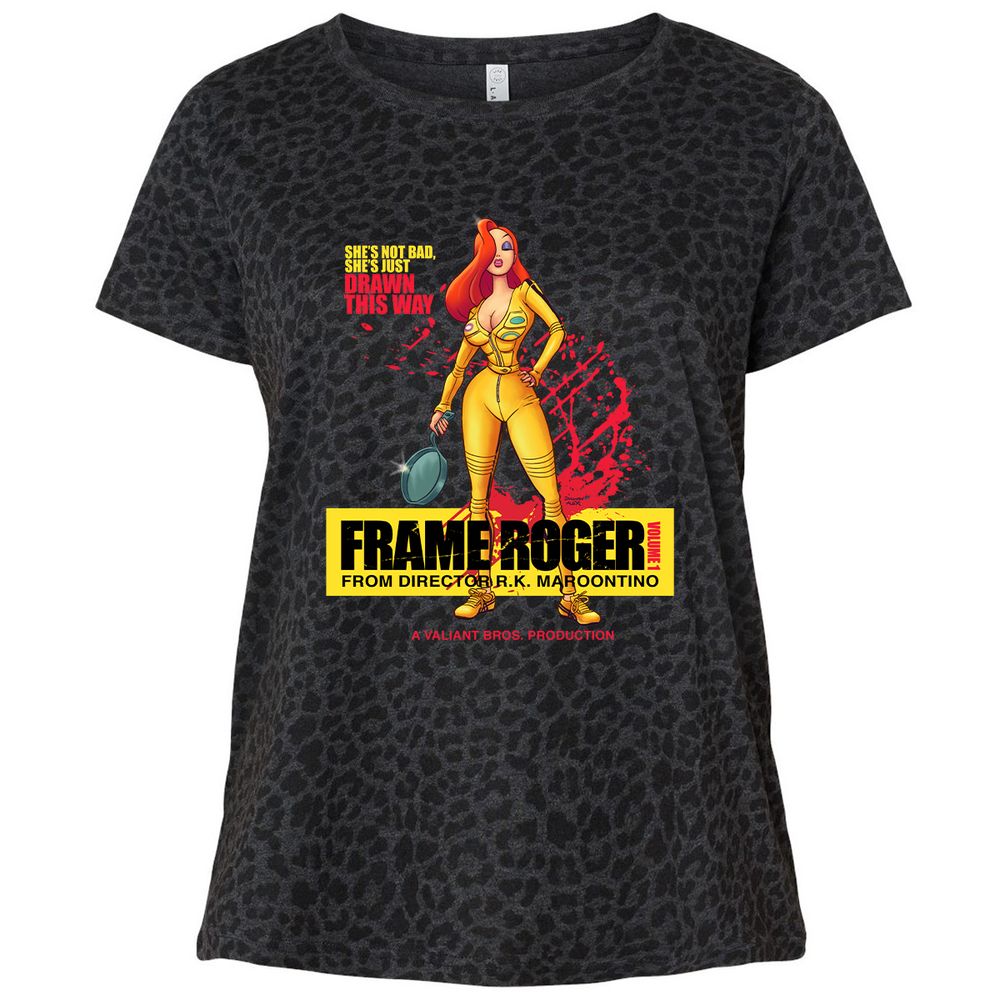 Ladies Curvy Jersey - LZDP9KMJ - Black Leopard - 11