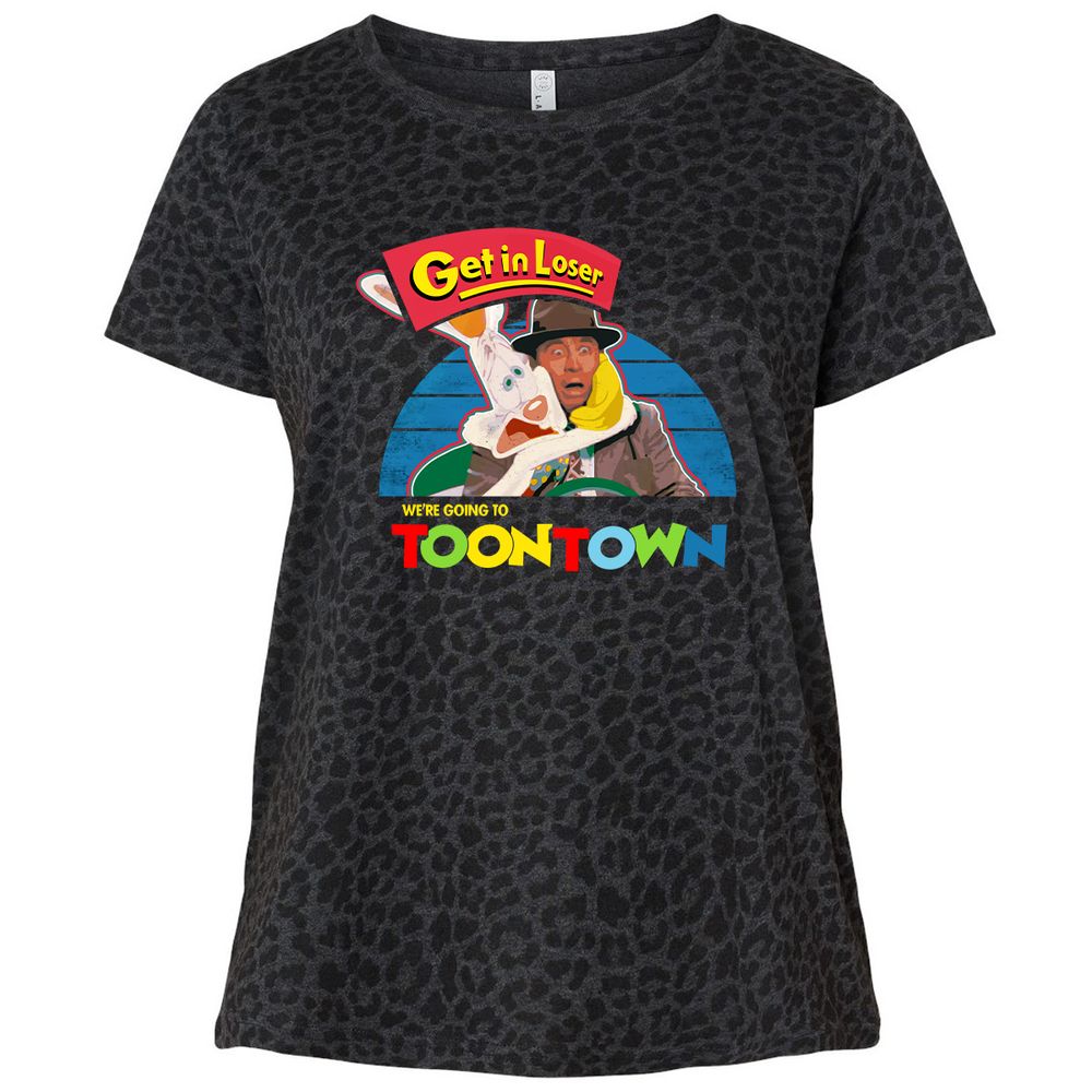 Ladies Curvy Jersey - YY47ZN3C - Black Leopard - 11