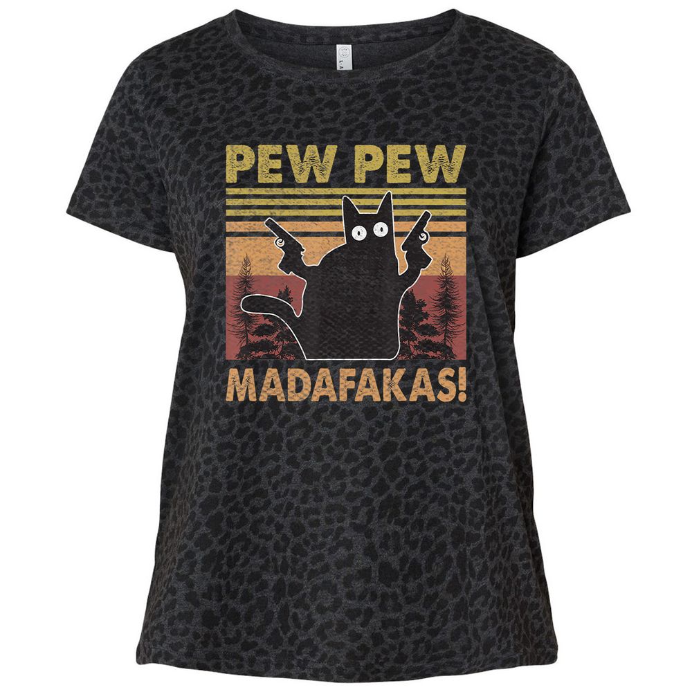 Ladies Curvy Jersey - B1Q1VEAU - Black Leopard - 11