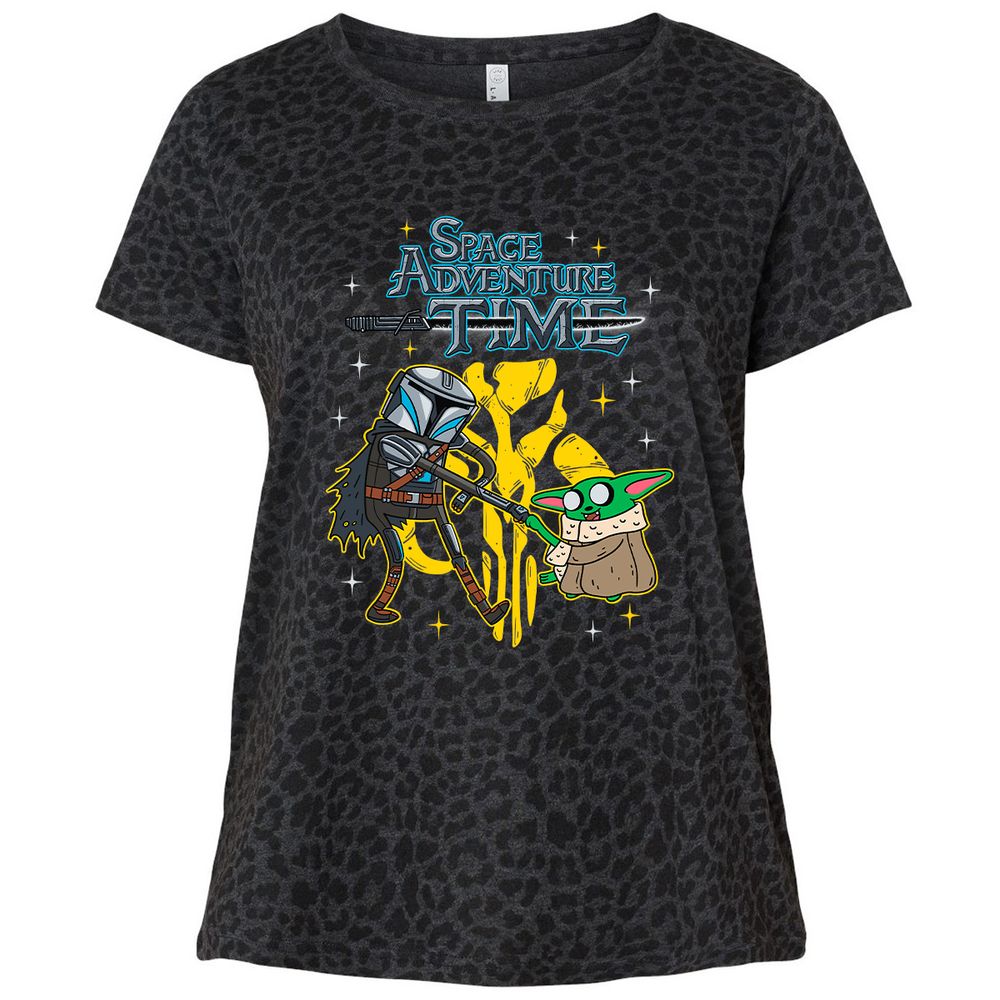 Ladies Curvy Jersey - ZFAGCHSQ - Black Leopard - 11