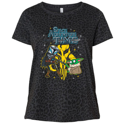 Ladies Curvy Jersey - ZFAGCHSQ - Black Leopard - 11