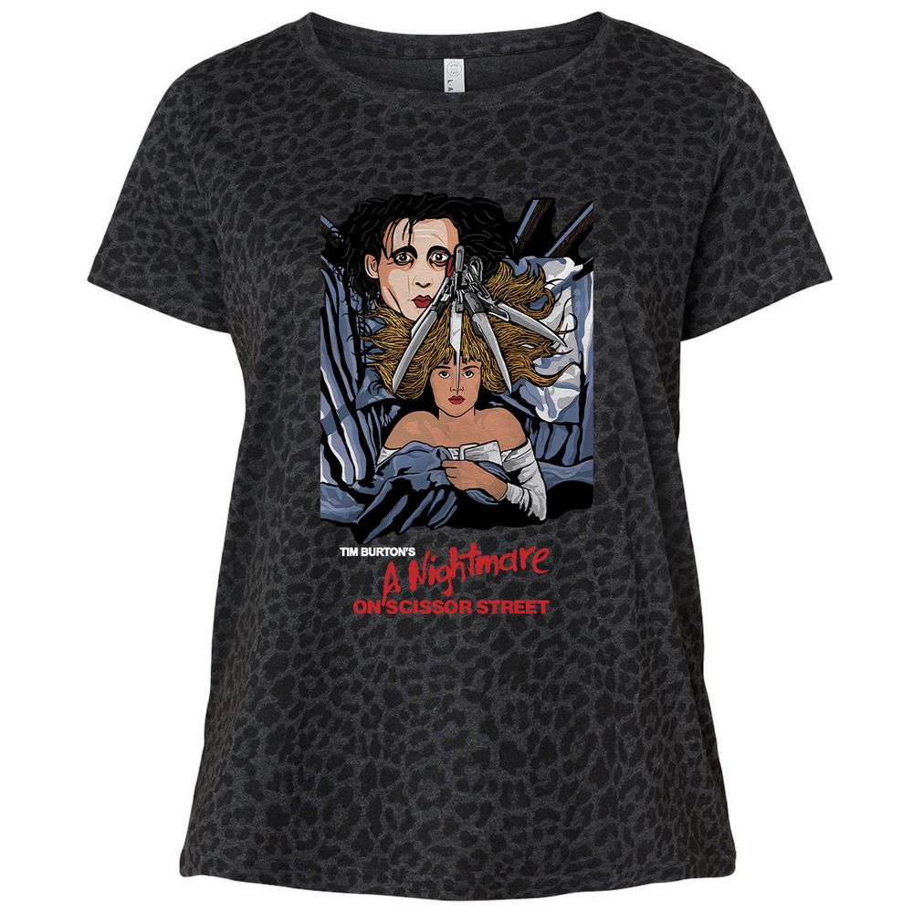 Ladies Curvy Jersey - B89M5VJZ - Black Leopard - 11