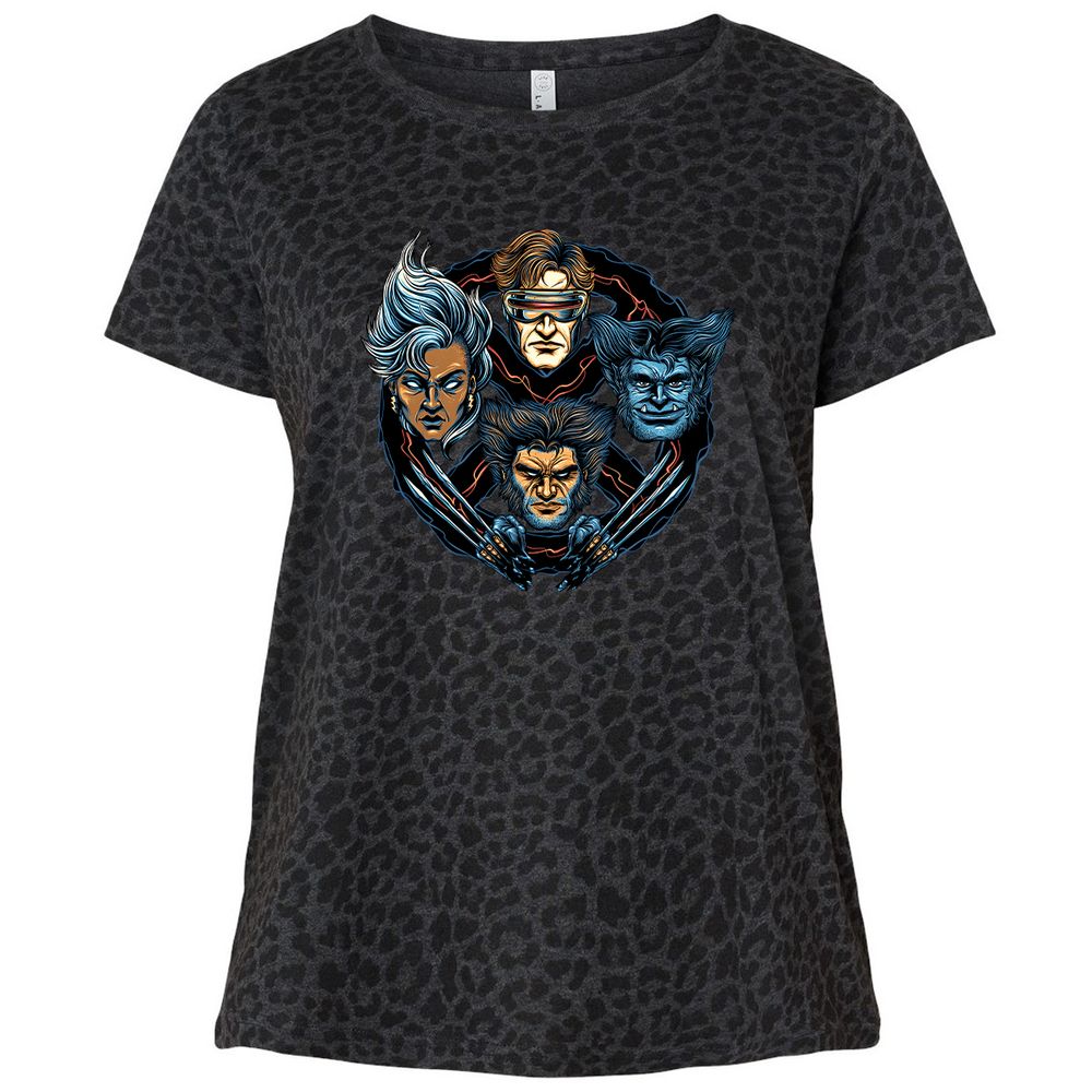 Ladies Curvy Jersey - 36ZT54XK - Black Leopard - 11