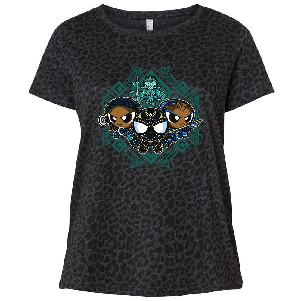 Ladies Curvy Jersey - B77QVFA7 - Black Leopard - 11