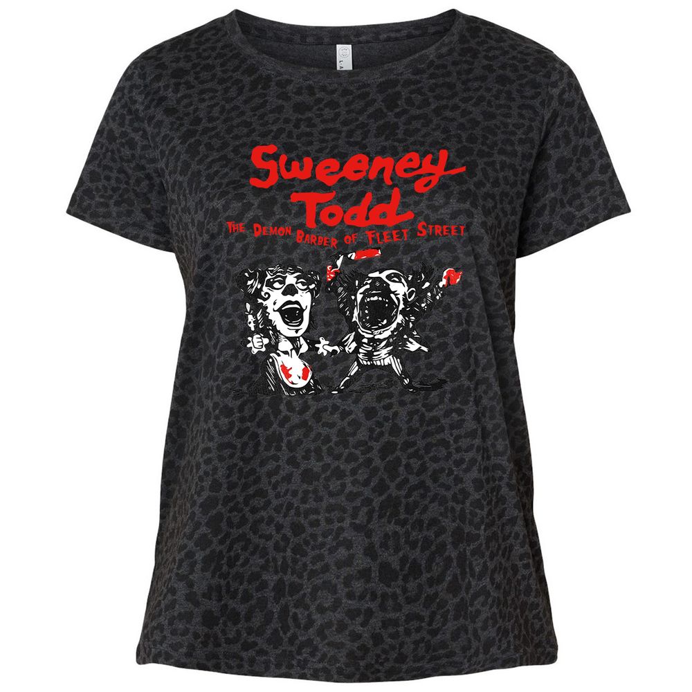 Ladies Curvy Jersey - NBDWZDMF - Black Leopard - 11