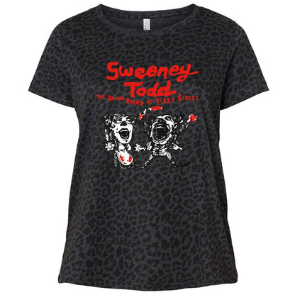 Ladies Curvy Jersey - NBDWZDMF - Black Leopard - 11